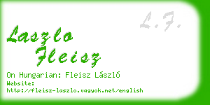 laszlo fleisz business card