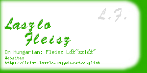 laszlo fleisz business card